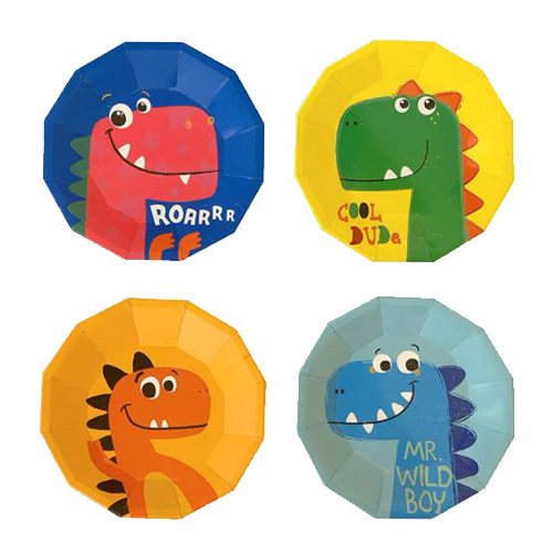 Cute Dinosaur 4 design 9'' Plate